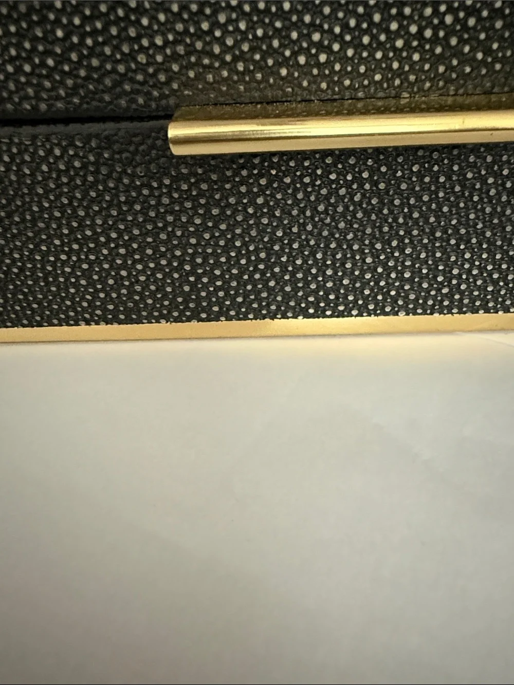 Mitchell Gold & Bob Williams Black Shagreen Jewelry/Watch Box